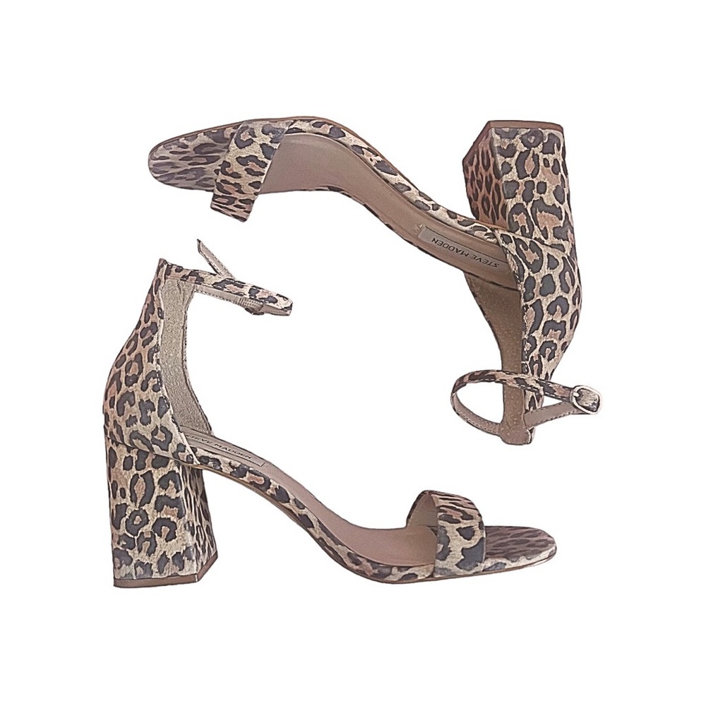 Steve Madden Leopard Gracelynn Block heel size 8.5